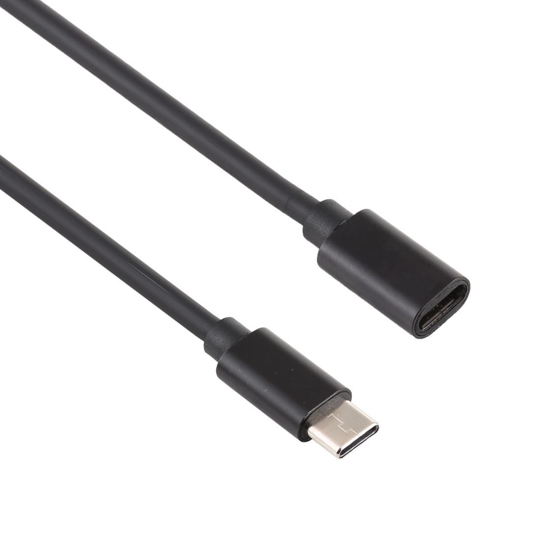 Type-C / USB-C Male to Female Power Adapter Charger Cable, Length: 1.5m (Black)