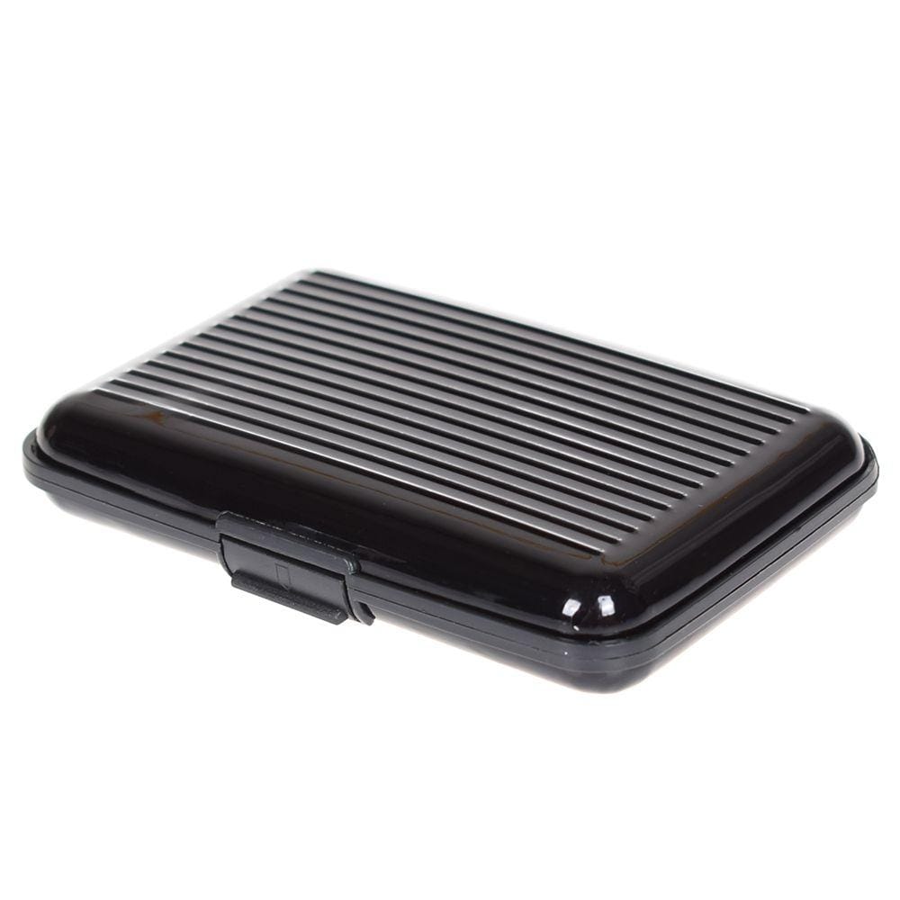Aluminum Business Card Box Card Box Credit Card Package Anti-theft Anti-radio AL (Black)