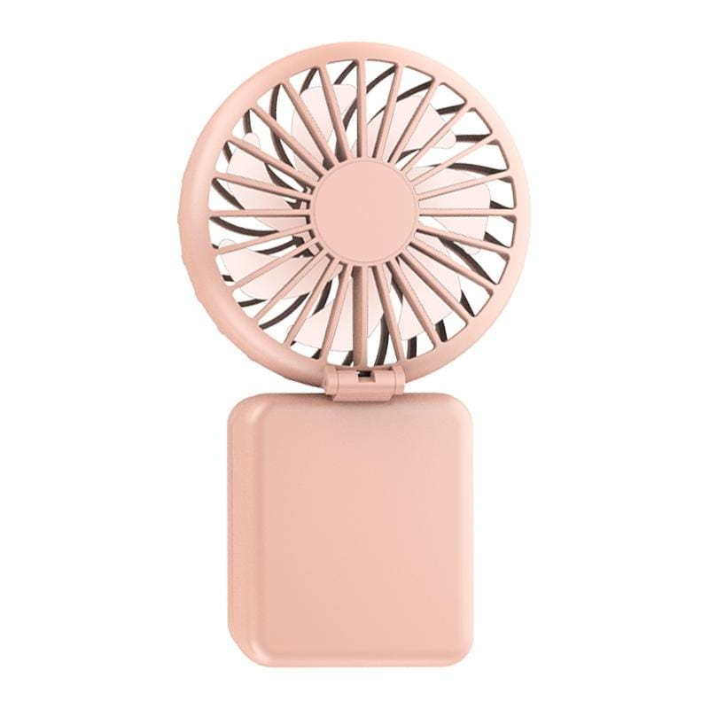 4W USB Interface 3-speed Control Rechargeable Portable Hanging Bag Handheld Fan (Pink)