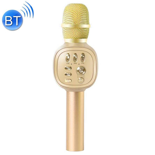 H12 High Sound Quality Handheld KTV Karaoke Recording Bluetooth Wireless Condenser Microphone (Gold)