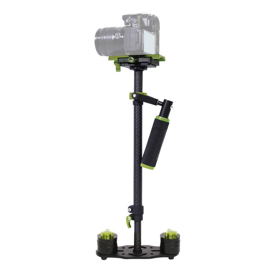 PULUZ 38.5-61cm Carbon Fiber Handheld Stabilizer for DSLR & DV Digital Video & Cameras, Capacity Range 0.5-3kg (Green)