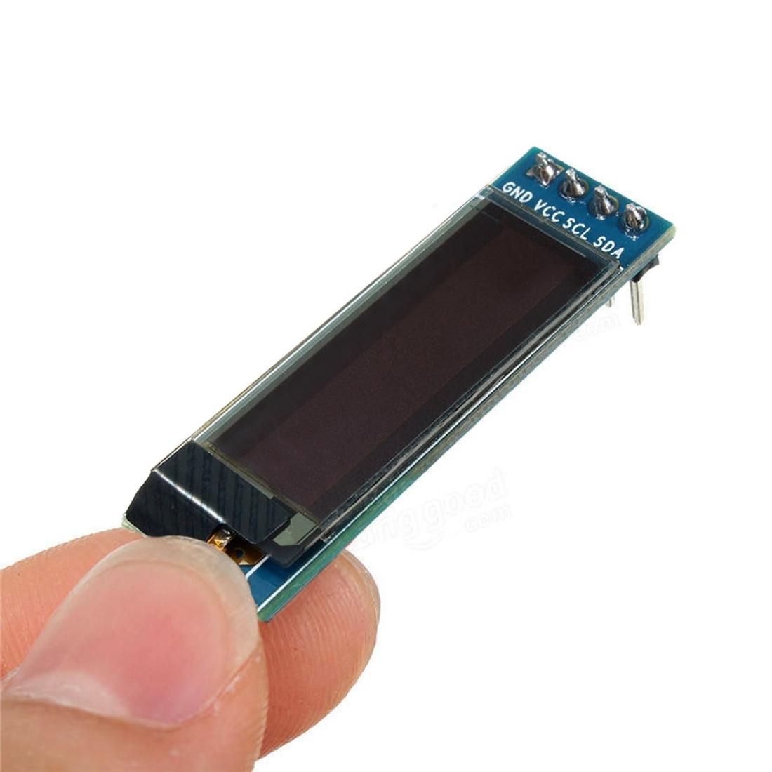 LDTR-WG0185 0.91 inch 128x32 IIC I2C Blue/White OLED LCD Display DIY Module DC3.3V 5V for PIC Arduino (Blue)