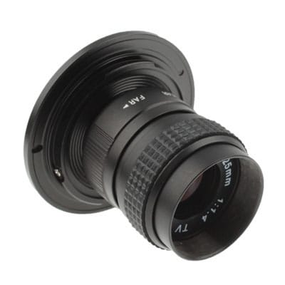 25mm 1:1.4 C-NEX Mount TV Lens with Stepping Ring
