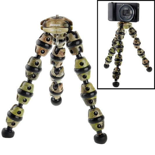 Fotopro RM-110R Octopus Style Flexible Mini Portable Tripod for Digital DSLR Camera (Army Green)