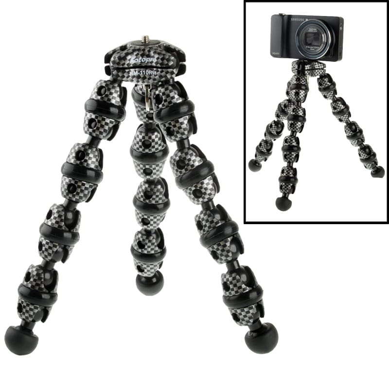 Fotopro RM-110R Octopus Style Flexible Mini Portable Tripod for Digital DSLR Camera (Grey)