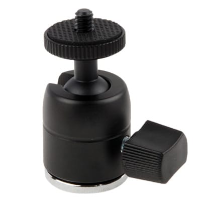 Aluminum Alloy Hot Shoe Tripod Heads, 1/4 Male Screw