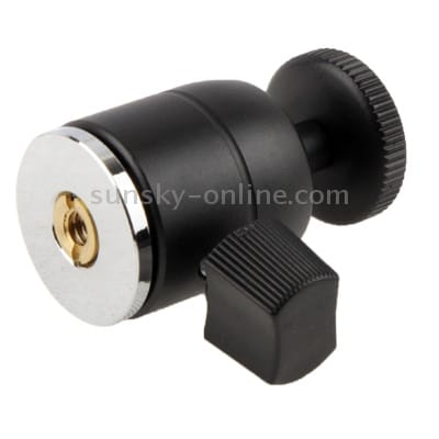 Aluminum Alloy Hot Shoe Tripod Heads, 1/4 Male Screw
