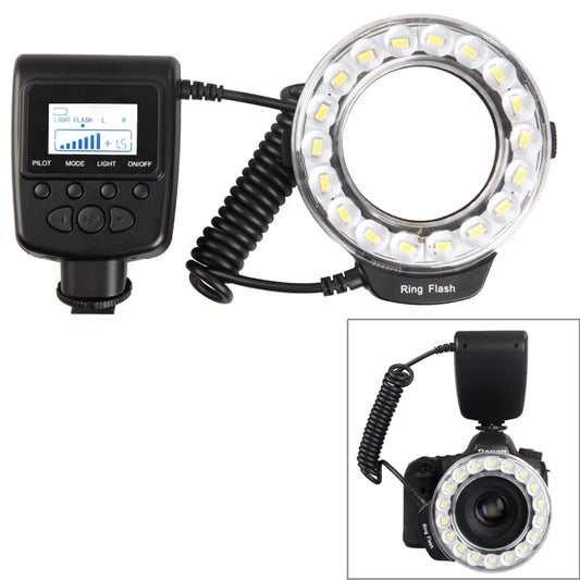 Travor RF-600D Macro 18 LED Ring Flash Light for Nikon / Canon / Olympus DSLR Camera