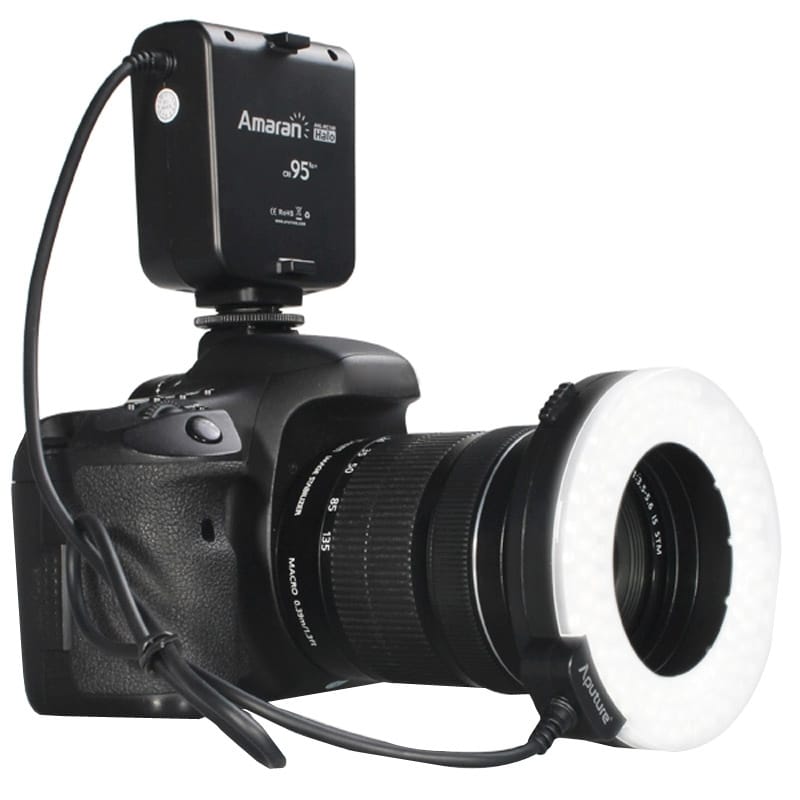 Aputure AHL-HC100 Higher CRI 95+ Value Amaran Halo LED Ring Flash Light for Canon
