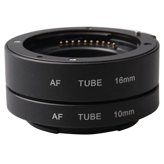 DEBO S-J Metal Auto Focus Macro Extension Tube Ring for Sony, 16mm Ring + 10mm Ring (Black)