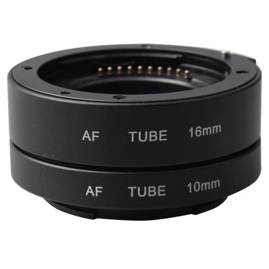 DEBO S-S Plastic Auto Focus Macro Extension Tube Ring for Sony, 16mm Ring + 10mm Ring (Black)