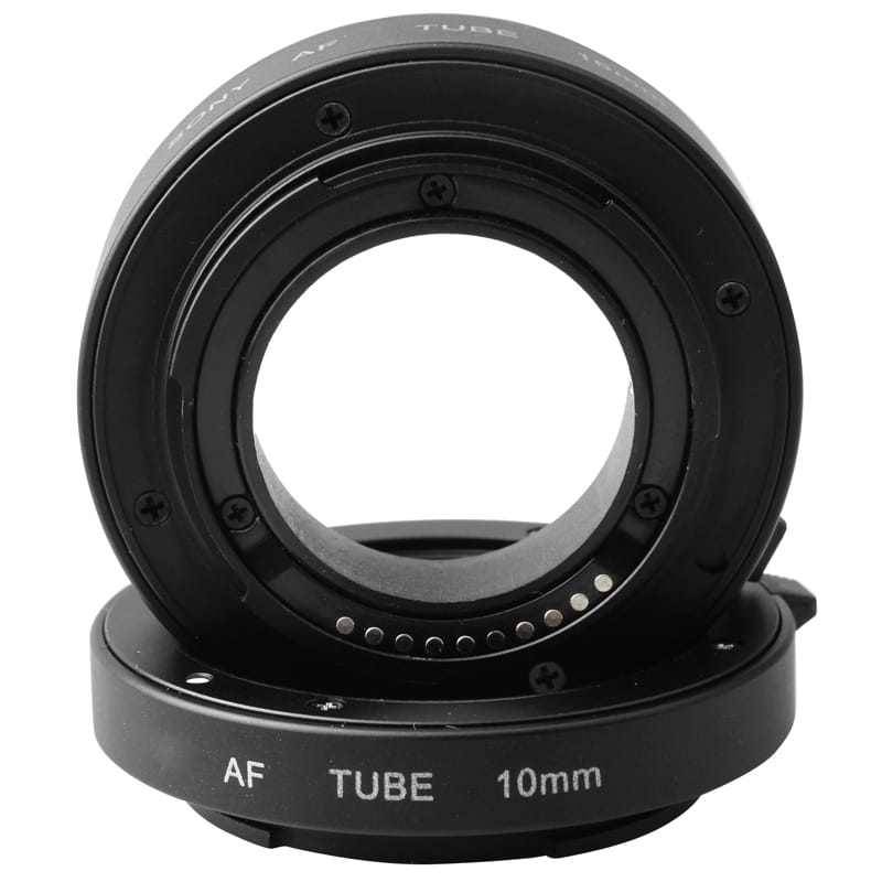DEBO S-S Plastic Auto Focus Macro Extension Tube Ring for Sony, 16mm Ring + 10mm Ring (Black)