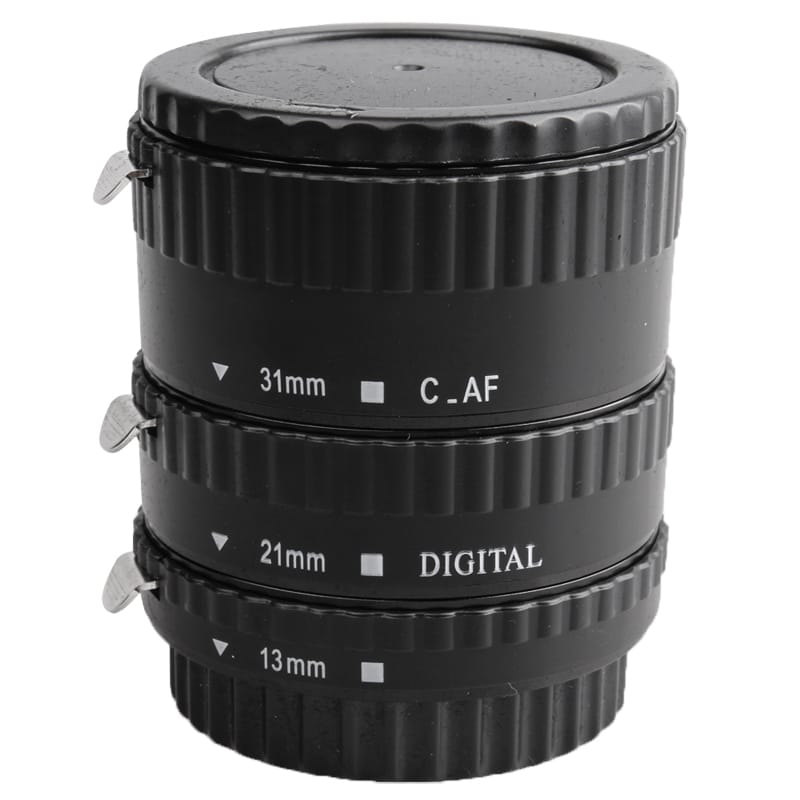 DEBO-C-L 3 Rings Macro Extension Tube Set for Canon EOS EF / EF-S Lens (Yellow)
