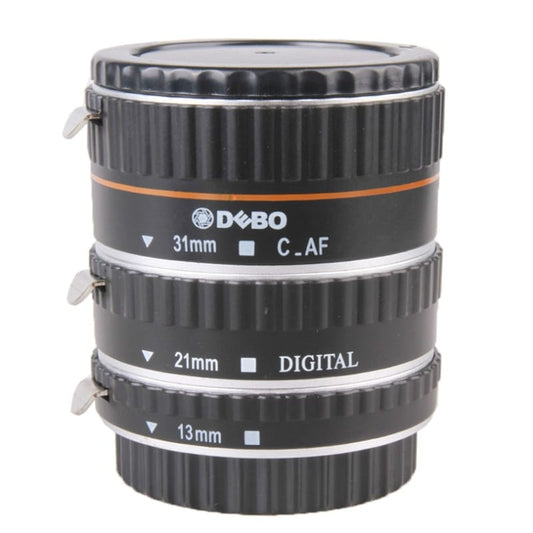 DEBO-C-L 3 Rings Macro Extension Tube Set for Canon EOS EF / EF-S Lens (Silver)