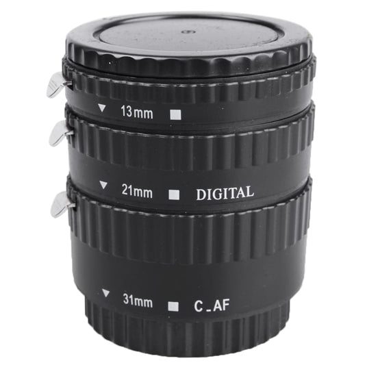 DEBO-C-S 3 Rings Macro Extension Plastic Tube Set for Canon EOS EF / EF-S Lens (Black)