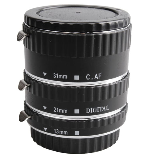 DEBO-C-S 3 Rings Macro Extension Copper Tube Set for Canon EOS EF / EF-S Lens (Black)