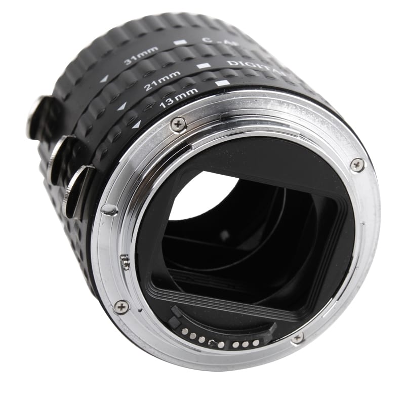 DEBO-C-S 3 Rings Macro Extension Copper Tube Set for Canon EOS EF / EF-S Lens (Black)