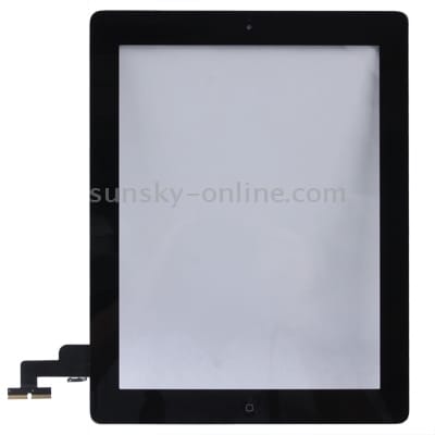 Touch Panel (Controller Button + Home Key Button PCB Membrane Flex Cable + Touch Panel Installation Adhesive) for iPad 2 / A1395 / A1396 / A1397 (Black)