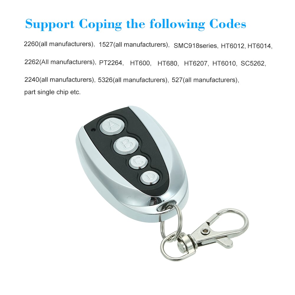 433MHz 4 Buttons Touch Switch Copying Transmitter Cloning