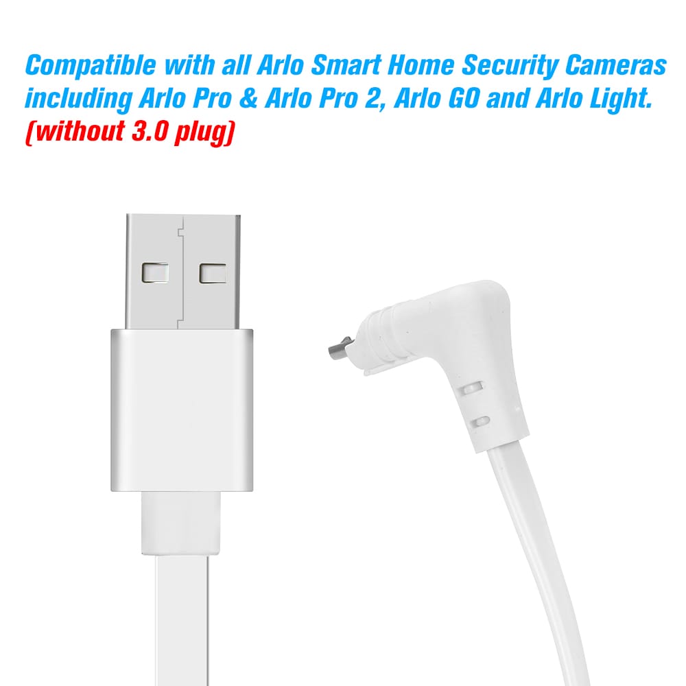 2M/6.6ft Charging Power Cable Fits for Arlo Pro, Arlo Pro 2, - 2M