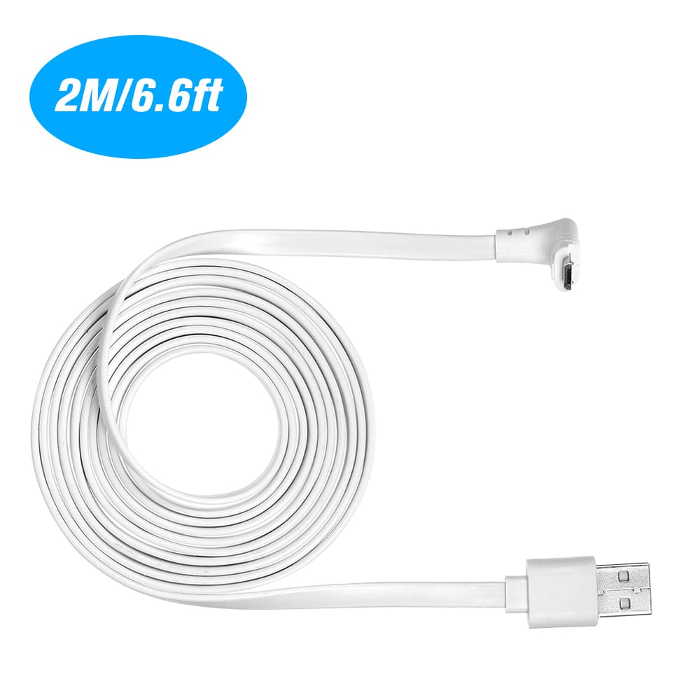 2M/6.6ft Charging Power Cable Fits for Arlo Pro, Arlo Pro 2, - 2M