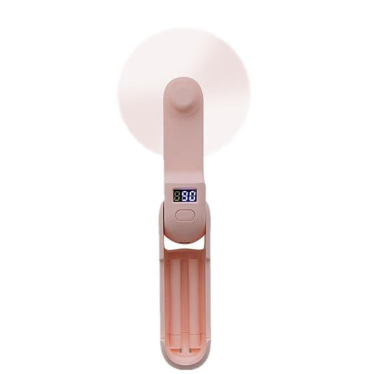 Mini USB Charging Handheld Portable Pocket Fan 3 in 1 Folding Small Fan (Pink)