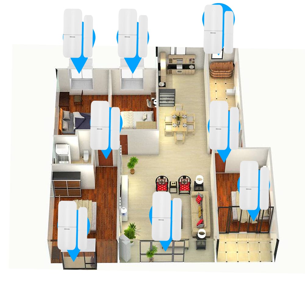 433Mhz Wireless Magnetic Door Sensor Door Window Alarm Home