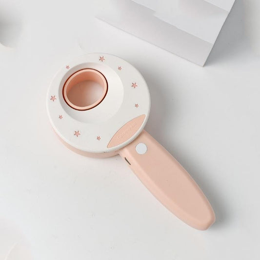 No Leaf Handheld Small Fan Mini USB Charging Portable Student Dormitory High Wind (Doudou Flour)