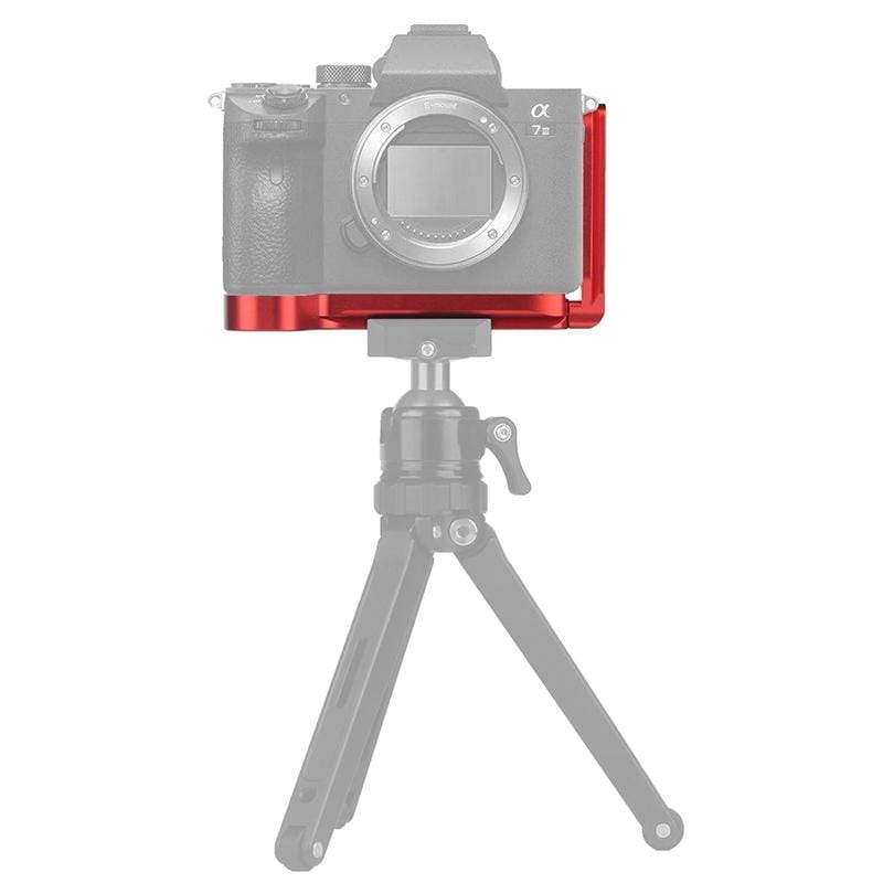 Camera Handle Quick Release L Plate for Sony A7III / A9 (Red)