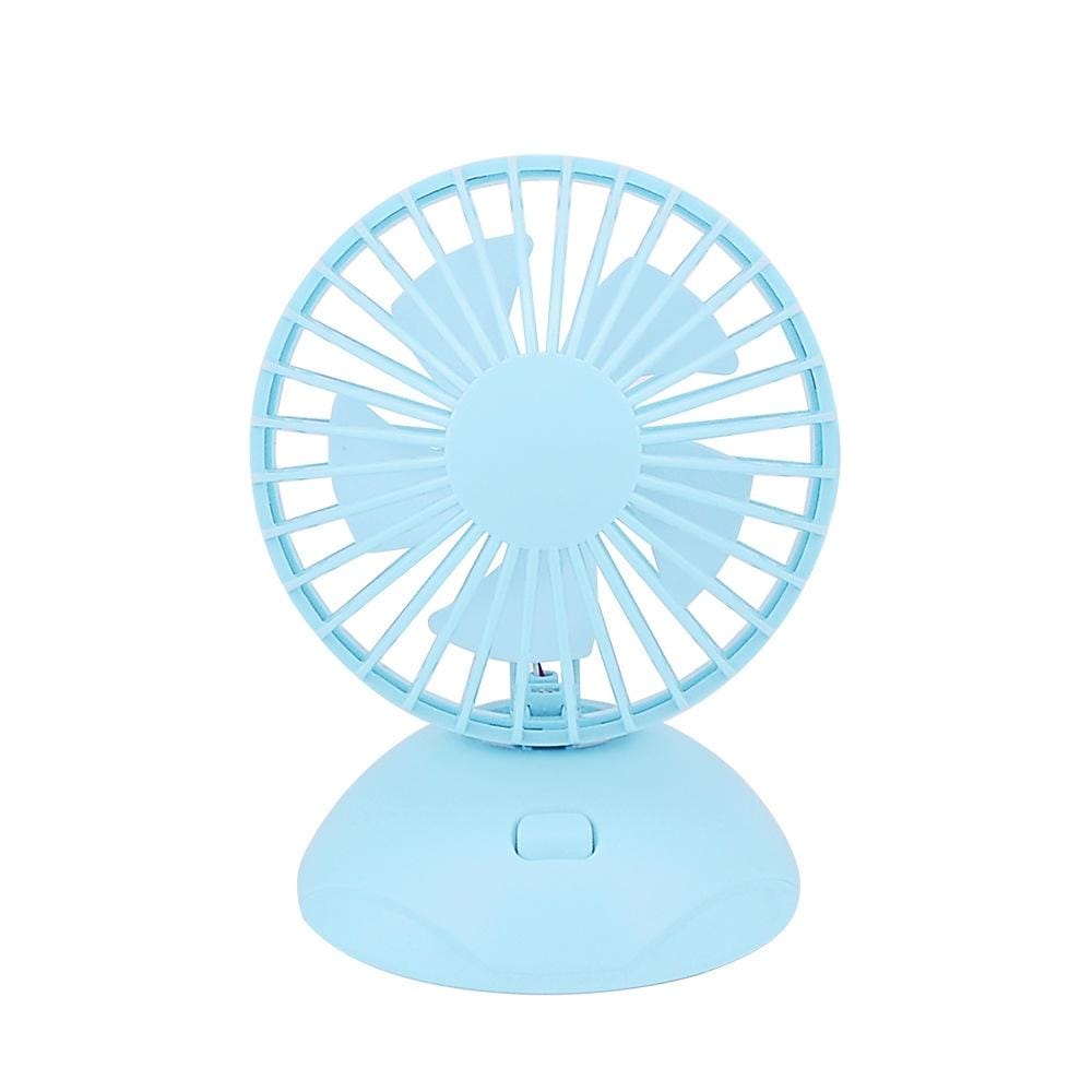 USB Charging Fan 90 Degree Rotating Ball Desktop Fan (Blue)