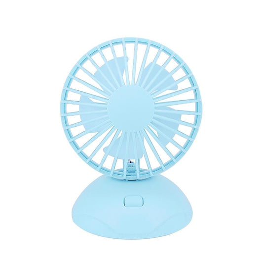 USB Charging Fan 90 Degree Rotating Ball Desktop Fan (Blue)