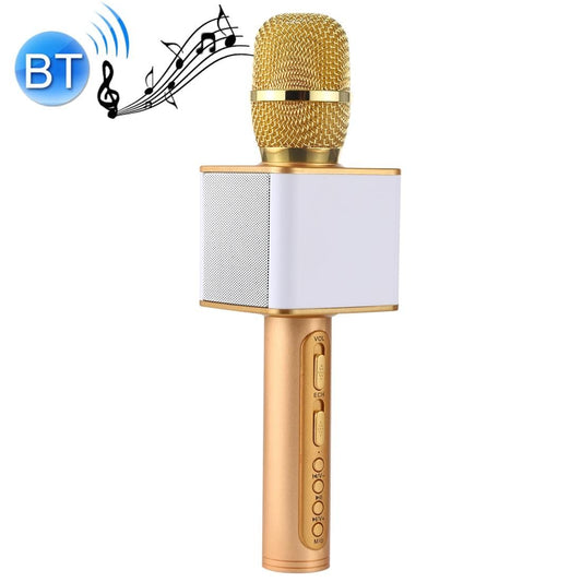 SDRD SD-08 Double Speakers High Sound Quality Handheld KTV Karaoke Recording Bluetooth Wireless Condenser Microphone (Gold)