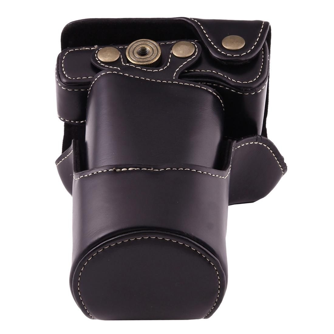 Full Body Camera PU Leather Case Bag with Strap for Canon EOS M3 (Black)