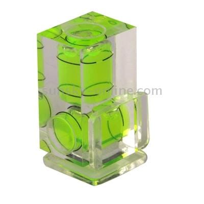 2-Axis Bubble Spirit Level on Camera Hot Shoe (Green)