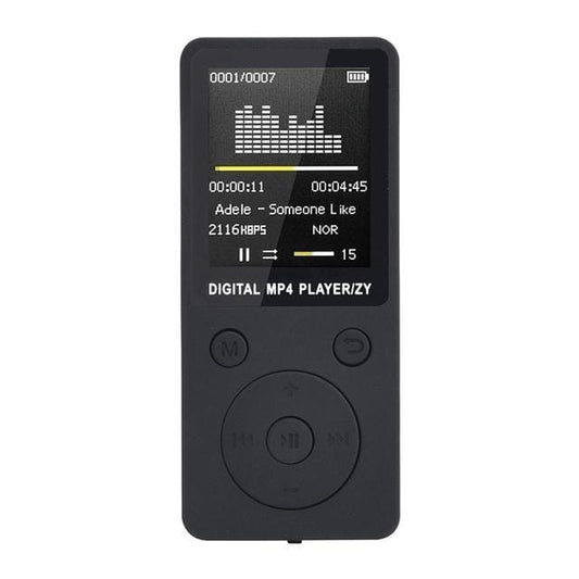 Portable MP4 Lossless Sound Music Player FM Recorder Walkman Player Mini Support Music, Radio, Recording, MP3, TF Card, No Memory (Black)