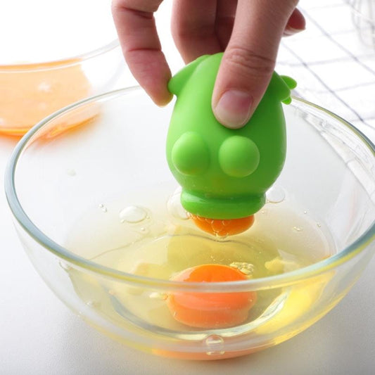 6 PCS Silicone Cartoon Animal Shape Egg White Separator Creative Egg Yolk Protein Automatic Filter Baking Tool (Frog )