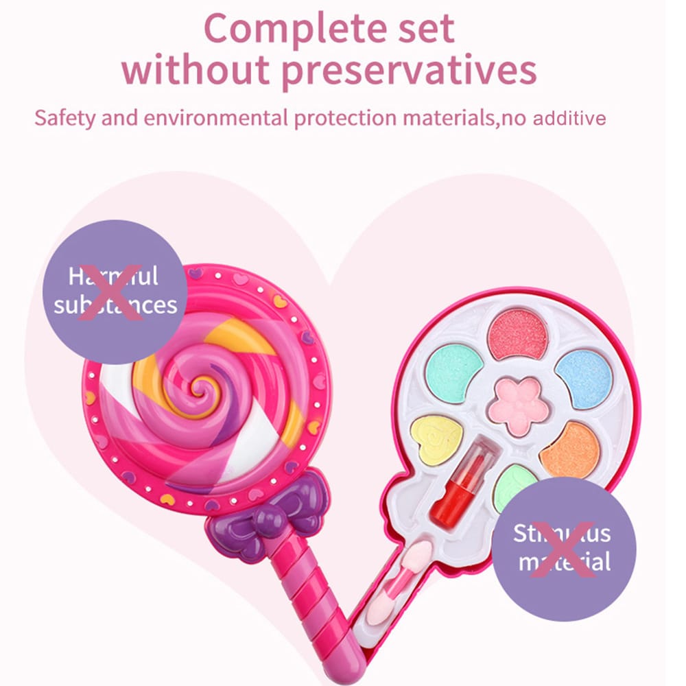 Girls Makeup Kit for Kids Kids Washable Makeup Set Girls - Lollipop appearance