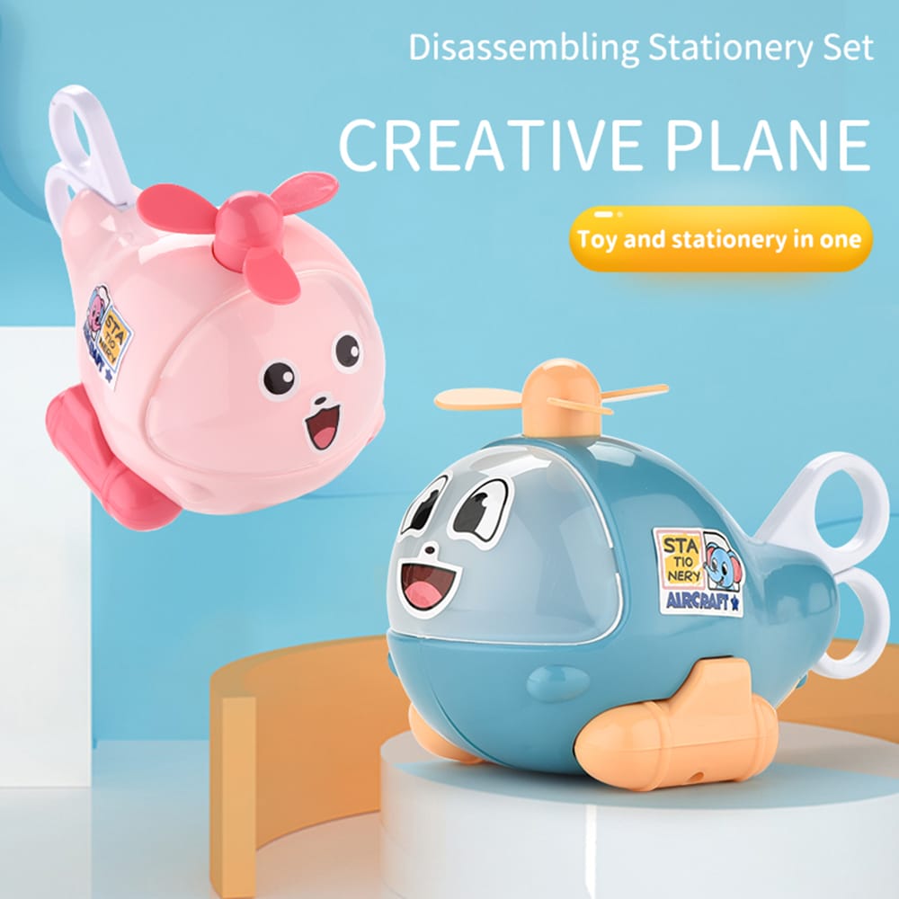2 in 1 Creative Stationery Toy Plane Stationery Aircraft