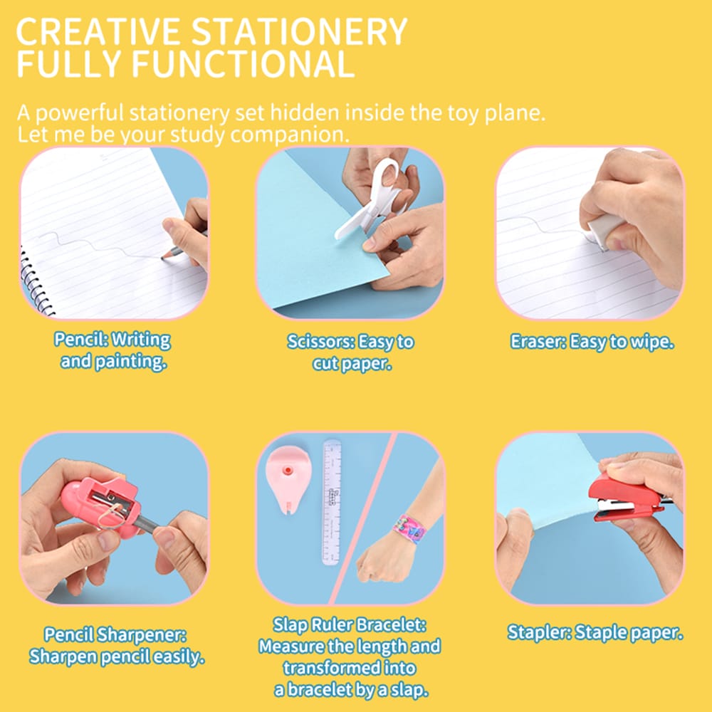 2 in 1 Creative Stationery Toy Plane Stationery Aircraft
