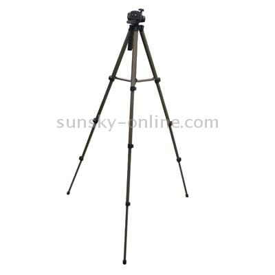 Portable Tripod Stand for Digital Cameras, 4-Section Aluminum Legs with Brace
