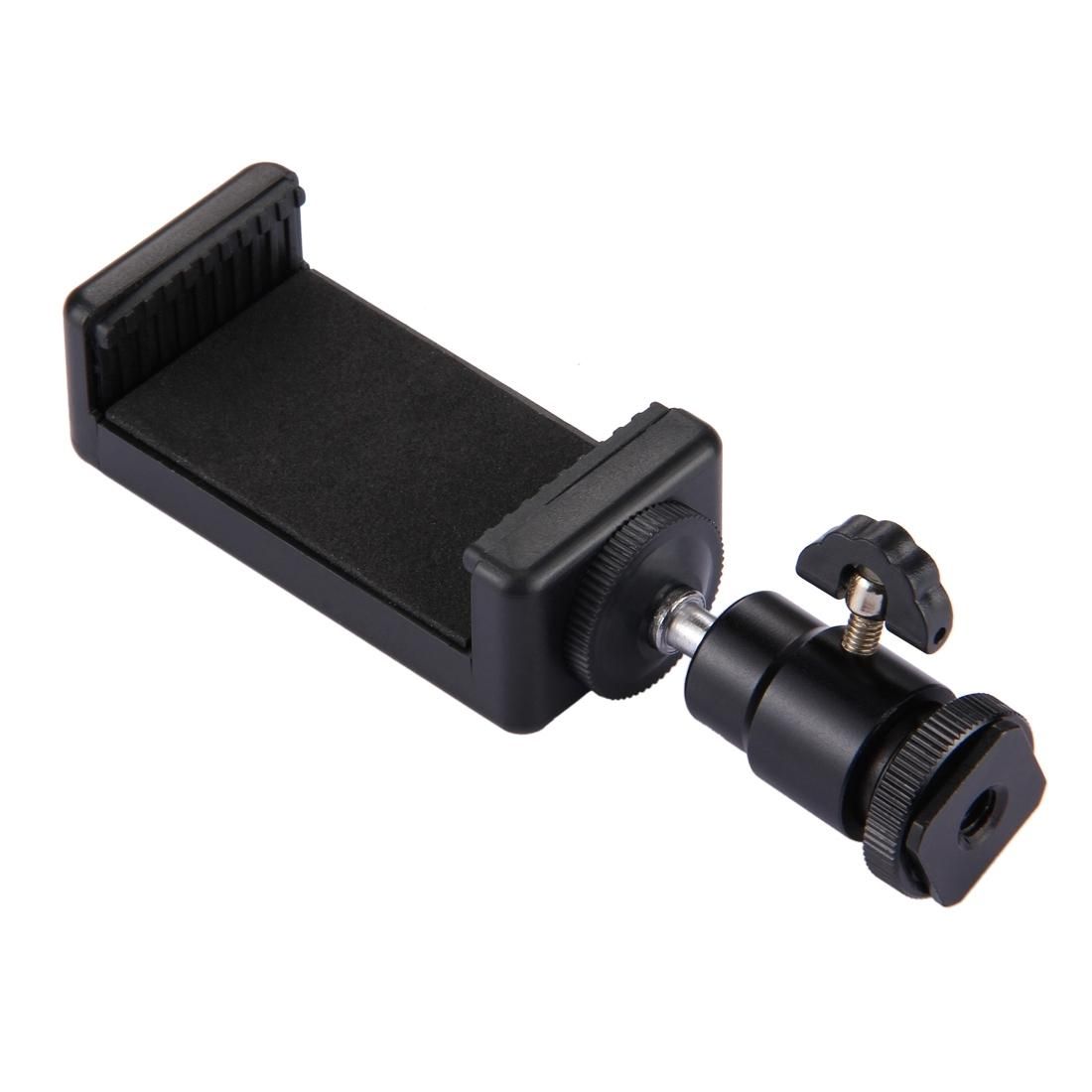 PULUZ 1/4 inch Hot Shoe Tripod Head +  Tripod Stand Clamp for iPhone, Samsung, Huawei, HTC, 5.5cm - 8cm Width Smartphones