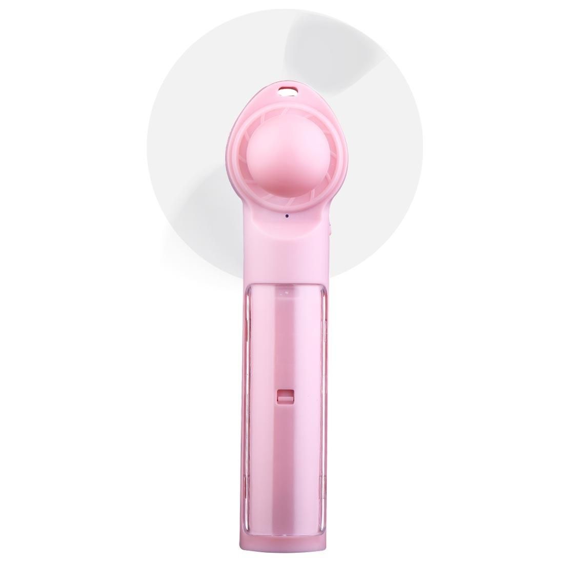 ST-18 Multi-functional Portable Hand-Held Soft 2-Blade Mini Fan with Power Bank, Blade Diameter: 7cm (Pink)