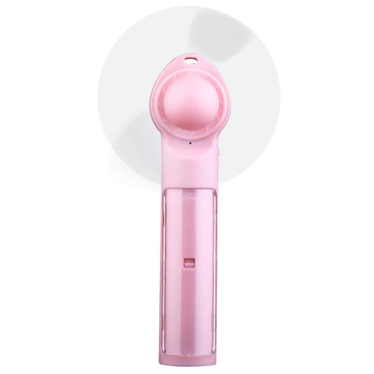 ST-18 Multi-functional Portable Hand-Held Soft 2-Blade Mini Fan with Power Bank, Blade Diameter: 7cm (Pink)