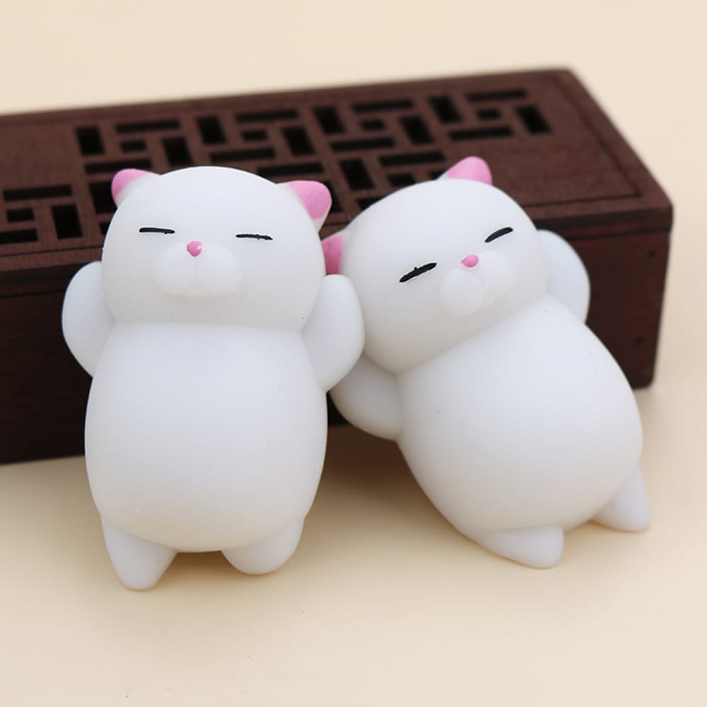 White Cat Colorful Adorable Cute Animal Hand Wrist Squeezing - 4