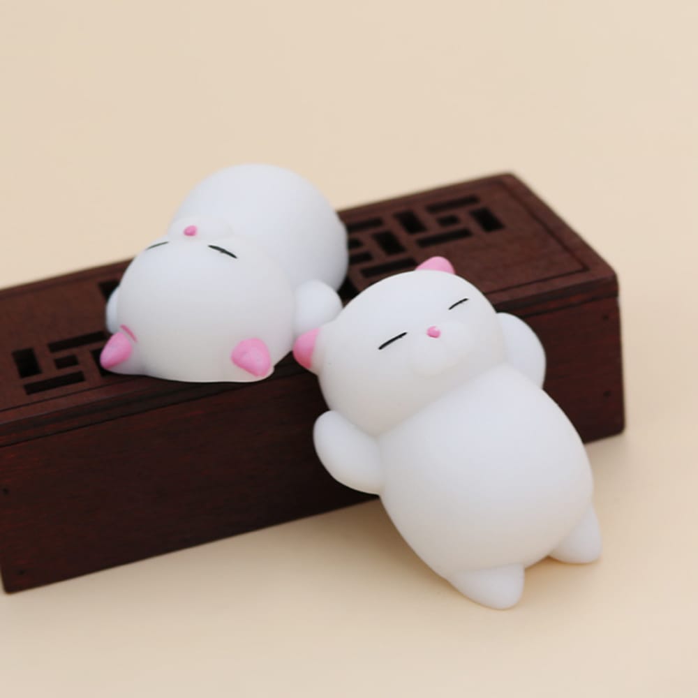 White Cat Colorful Adorable Cute Animal Hand Wrist Squeezing - 4