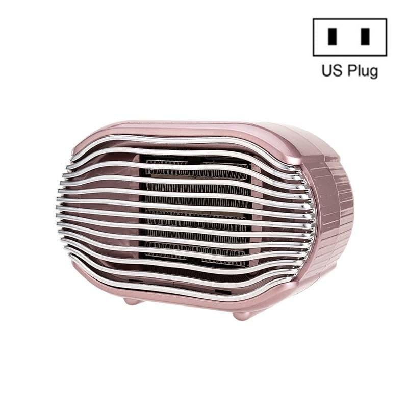 800w Mini Heater Home Desktop Energy Saving Small Solar Heater, Size:US Plug (Pink )