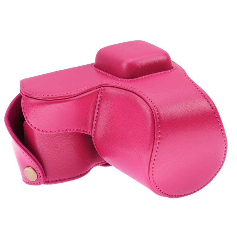 Detachable Leather Camera Case Bag for Samsung NX2000 (Magenta)