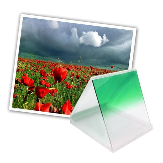 Square Gradual Change Green Color Lens Filter (Green)