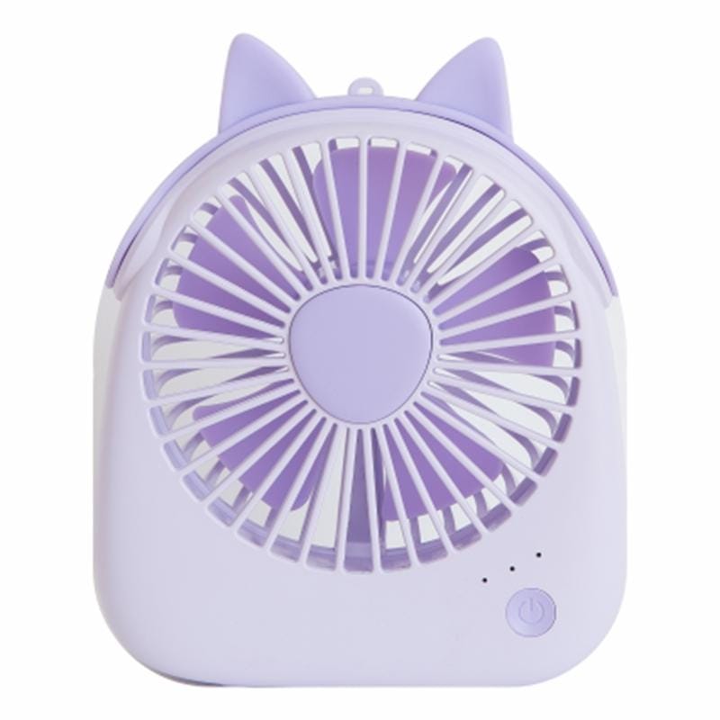 WT-F14 1200 mAh Rabbit Shape Mini Portable Fan with 3 Speed Control (Purple)