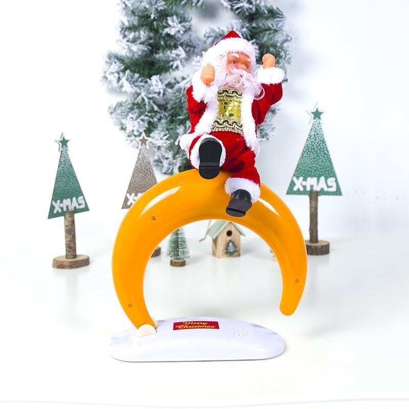2 PCS Electric Dancing Christmas Music Old Man Santa Claus Children's Gift Decoration